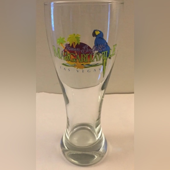 Jimmy Buffet's Margaritaville Las Begas Pilsner Beer Drink Glass 20 oz 8.5" tall - Picture 1 of 3